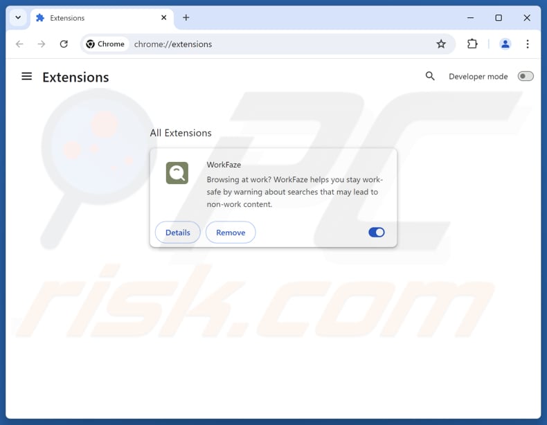 Suppression des extensions Google Chrome liées à myworkfaze.com