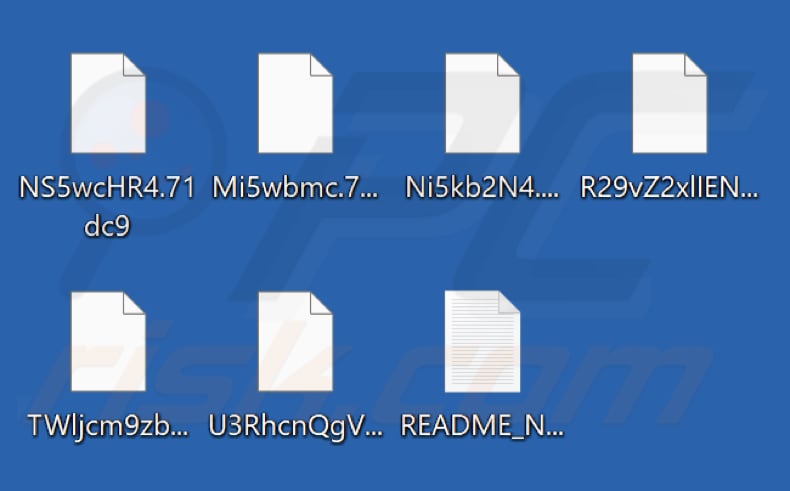 Fichiers chiffrés par le ransomware NBLock Black (extension aléatoire)