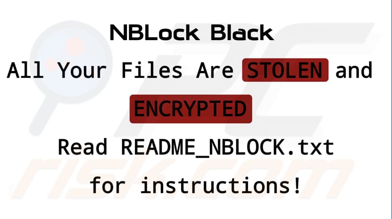 Fond d'écran du ransomware NBLock Black