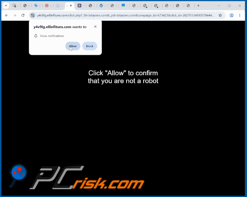 apparence du site web ellinfituns[.]com (GIF)