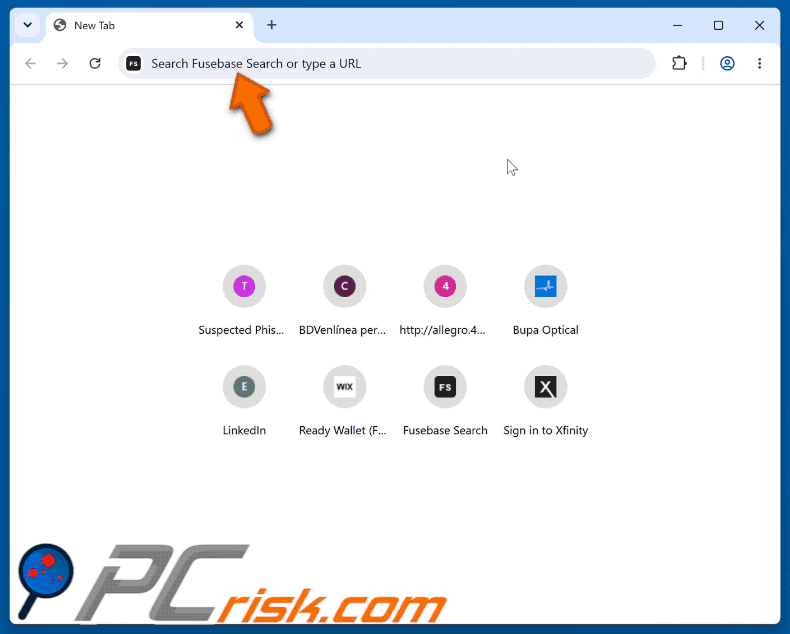 Pirate de navigateur Fusebase Search (s.fusebase-search.com) redirigeant vers Yahoo (GIF)