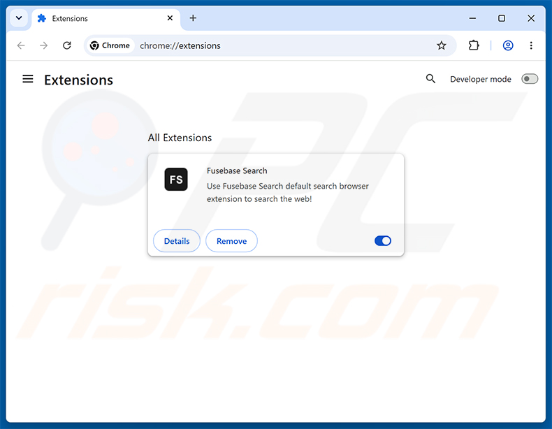 Suppression des extensions Google Chrome liées à Fusebase Search (s.fusebase-search.com)
