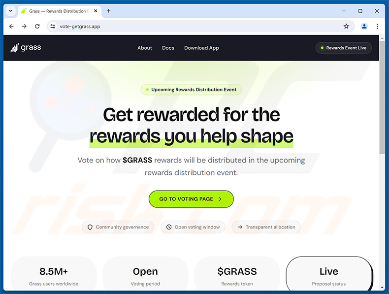 Arnaque Grass Vote Rewards