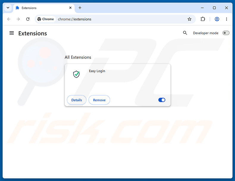 Suppression des extensions Google Chrome liées à Easy Login (loginonlineapp.com)