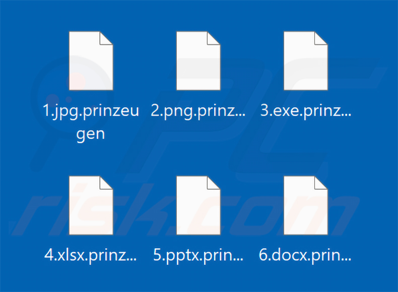 Fichiers chiffrés par le ransomware Prinz Eugen (extension .prinzeugen)