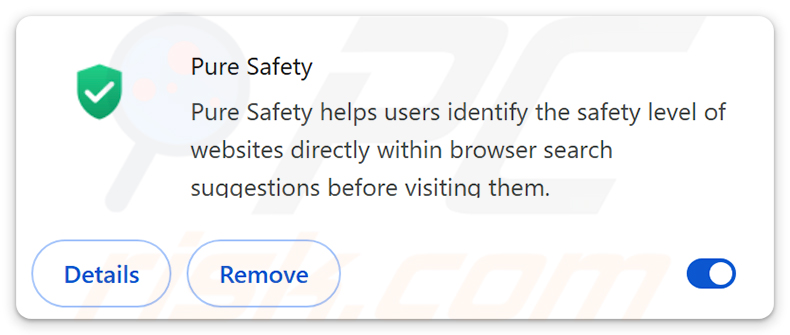 Pirate de navigateur Pure Safety (pureextension.net)
