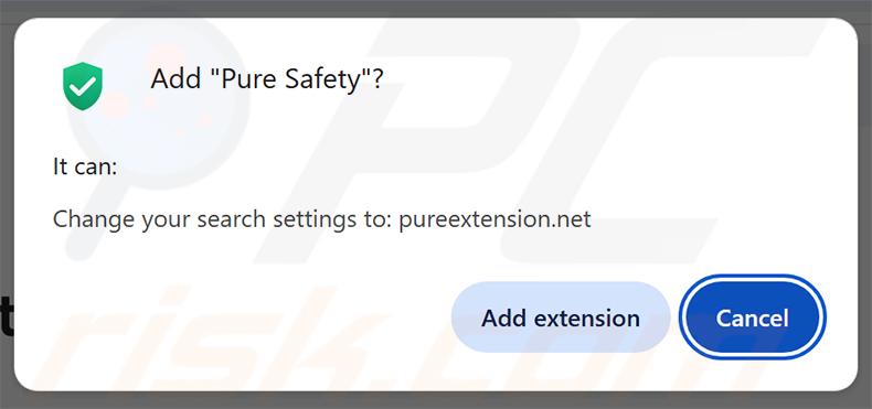 Autorisations du pirate de navigateur Pure Safety (pureextension.net)