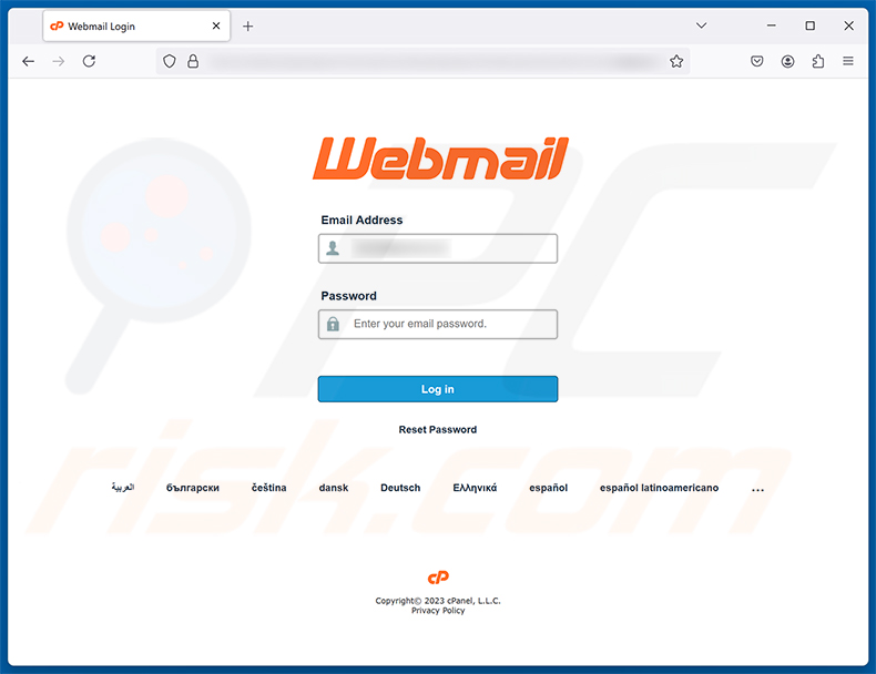 Page d'hameçonnage Update Your Hardware Wallet