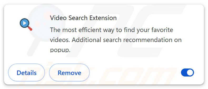 Pirate de navigateur Video Search Extension (myvideolibrary.info)