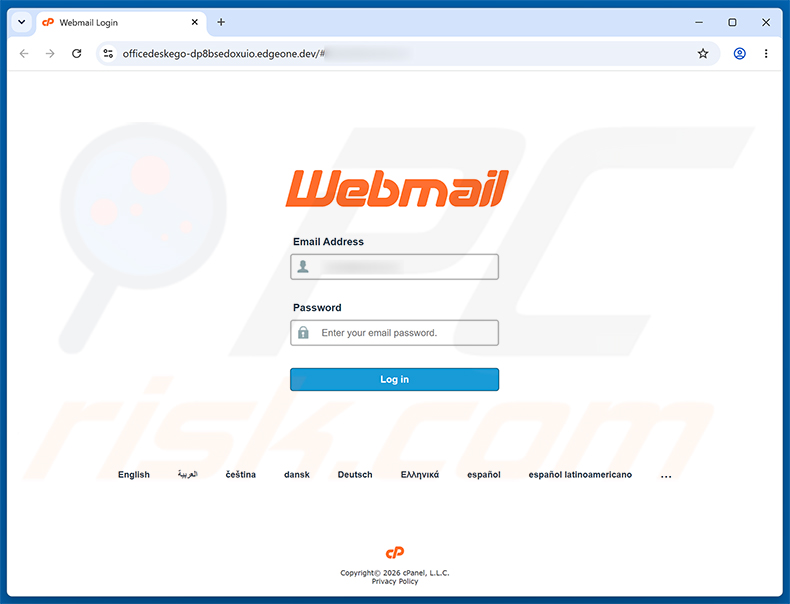 Page de phishing Your Payslip Is Available