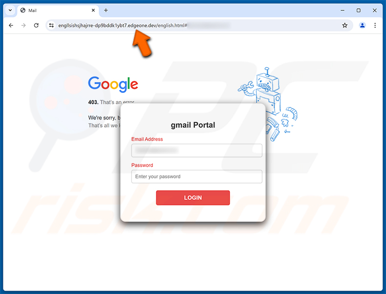 Page de phishing 24-Hour Password Expiration Notice
