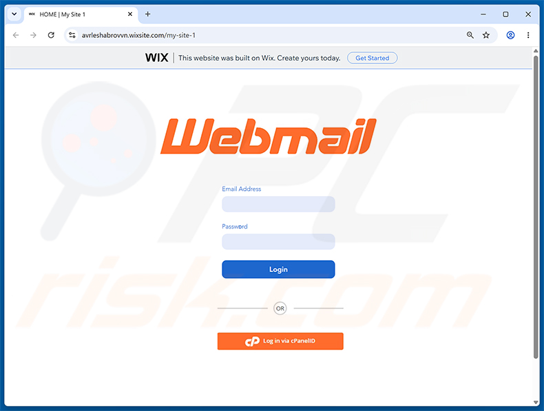 Page de phishing Account Termination Notice