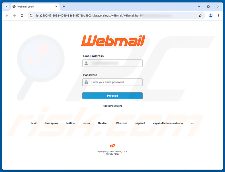 Page de phishing Canada Revenue Agency (CRA) Benefit Statement