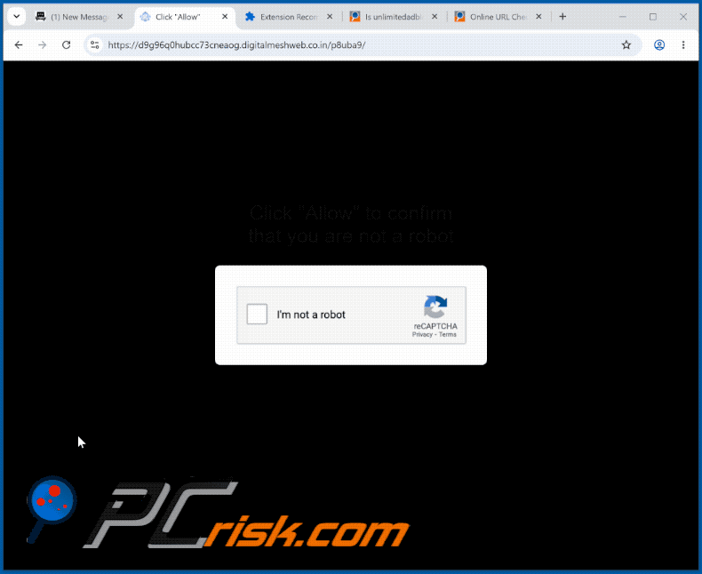 apparence du site web digitalmeshweb[.]co.in (GIF)