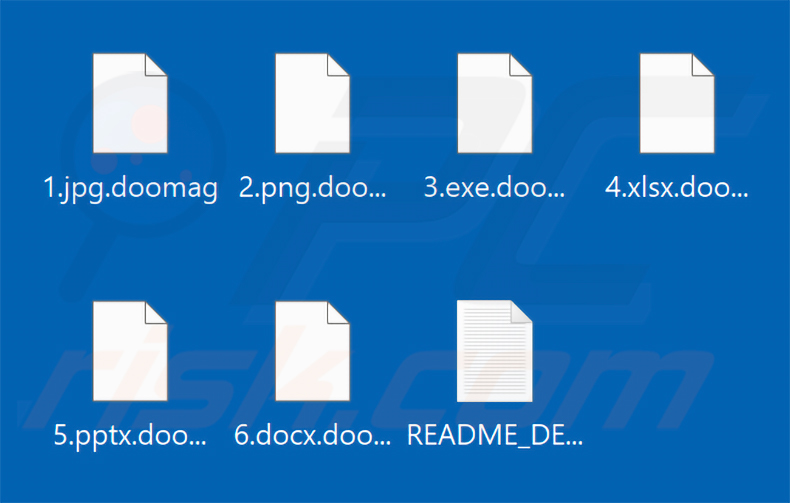 Fichiers chiffrés par le ransomware Doommageddon (extension .doomag)