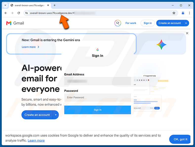 Page de phishing Finance Department (General Manager) Secure File