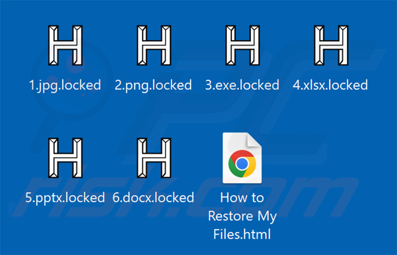 Fichiers chiffrés par le ransomware HYFLOCK (extension .locked)