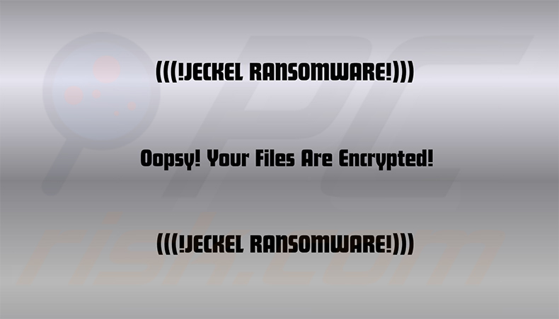 Fond d'écran du ransomware Jeckel