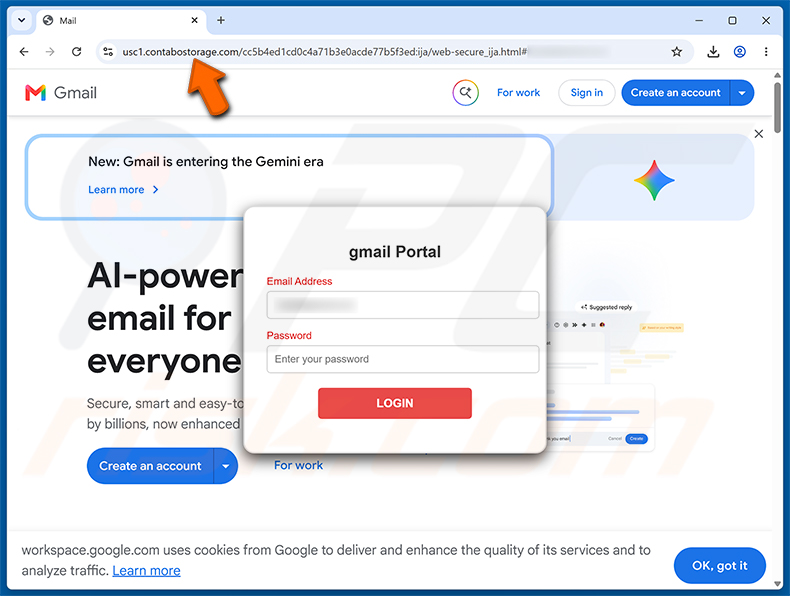Page de phishing New Device Signed In To Your Account