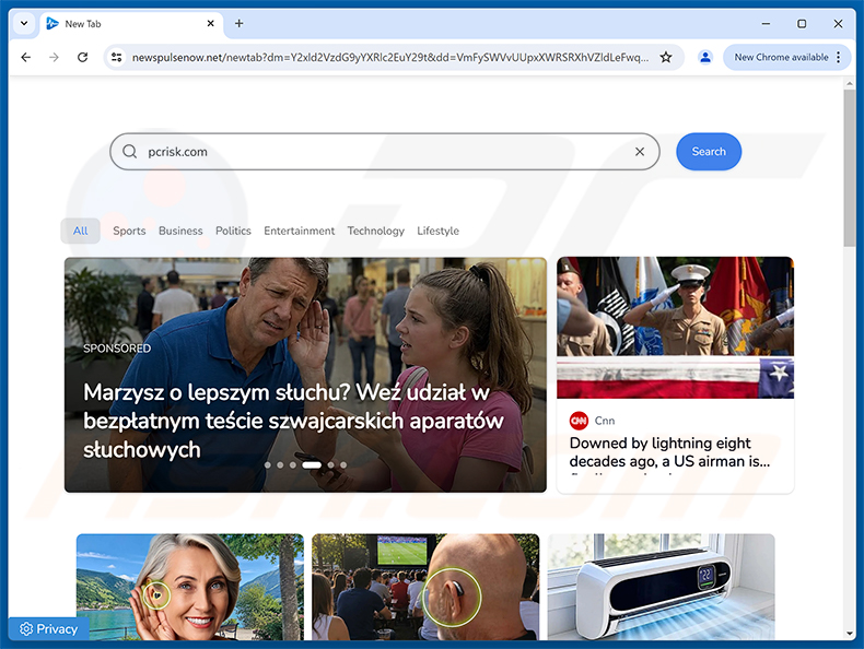 pirate de navigateur newspulsenow.net