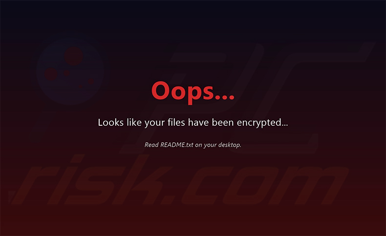 Fond d'écran du ransomware NoMatter