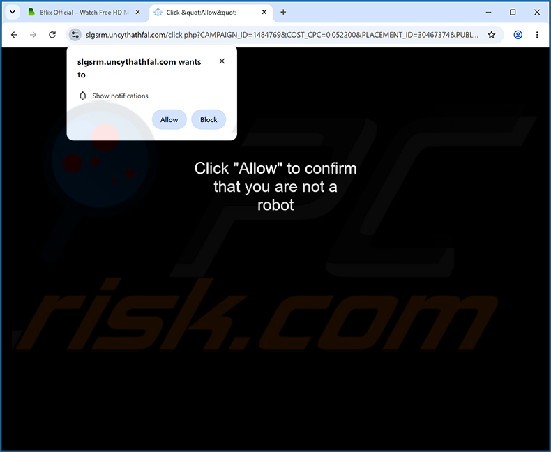 Publicités uncythathfal[.]com