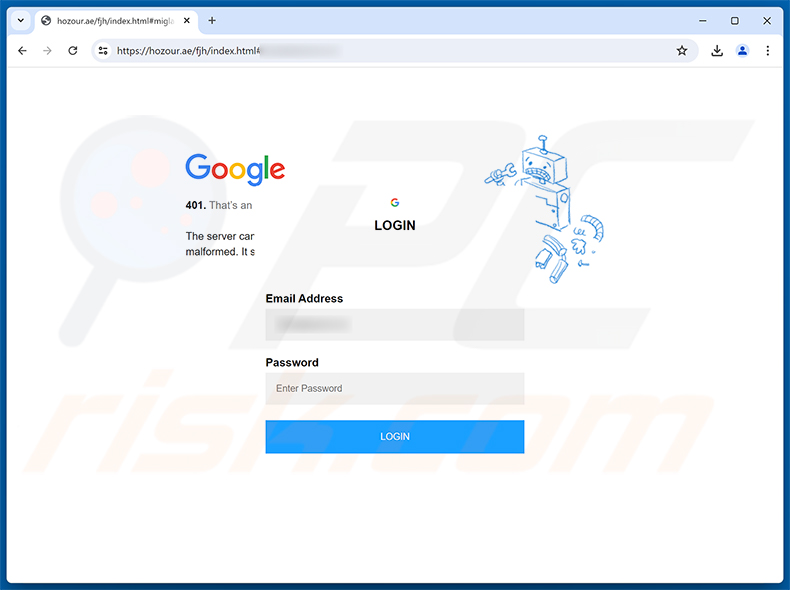 Page de phishing de l'arnaque par e-mail GreenState Credit Union Transfer Received