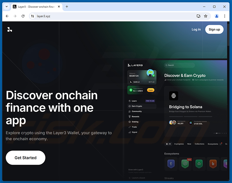 Véritable site web Layer3 (layer3.xyz)