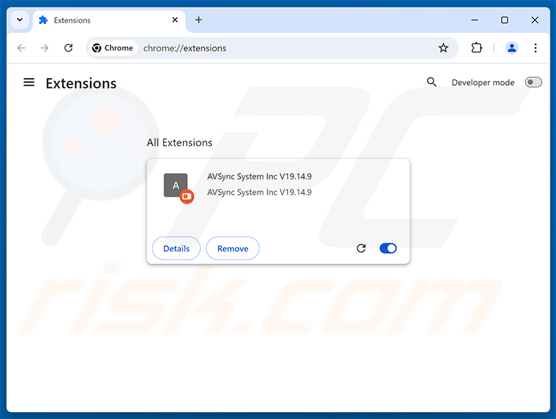 Extension malveillante KREMLIN Banking Trojan AVSync System Inc V19.14.9 (source elastic-co)