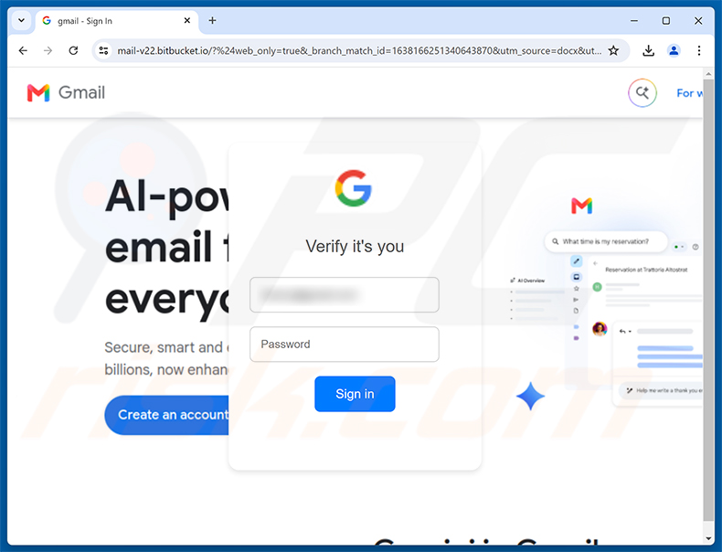 Page de phishing PDF Documents To Review And Sign