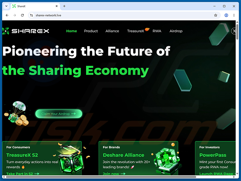 ShareX Airdrop arnaque