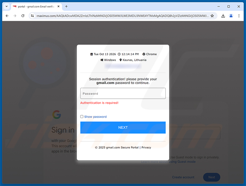 USPS POBOL Membership Suspension Notice arnaque par e-mail - page de phishing