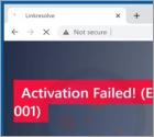 POP-UP Arnaque Activation Failed! (Error Code 001)