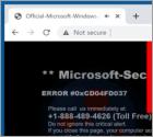 POP-UP Arnaque Microsoft Security Essentials Alert