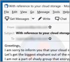 Courriel Arnaque Your Cloud Storage Was Compromised