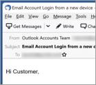 Courriel d'Arnaque Your Outlook Account Was Logged In