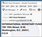 Courriel Arnaque INTERNATIONAL MONETARY FUND (IMF)