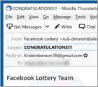 Courriel Arnaque Facebook Lottery