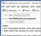 Courriel Arnaque I Am A Russian Hacker Who Has Access To Your Operating System