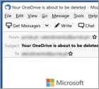 Courriel Arnaque Your OneDrive Is Inactive And Will Soon Be Deleted