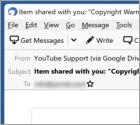 Courriel Arnaque YоuTubе Suppоrt Shared An Item