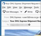 Courriel Arnaque DHL Express Shipment Confirmation