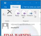 Courriel Arnaque Final Warning