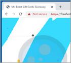 POP-UP Arnaque Mr Beast GIFT CARDS GIVEAWAY