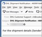 Courriel Arnaque DHL Shipment Details