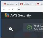 POP-UP Arnaque AVG Security