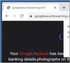 POP-UP Arnaque Your Google Account Has Been Locked!