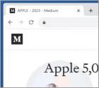 POP-UP Arnaque Apple Crypto Giveaway