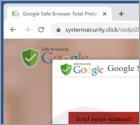POP-UP Arnaque Google Safe Browser Total Protection